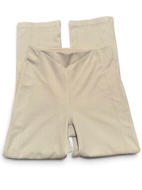 Lululemon Ribbed Softstreme Zip-Leg High-Rise Cropped Pants 25” Cream